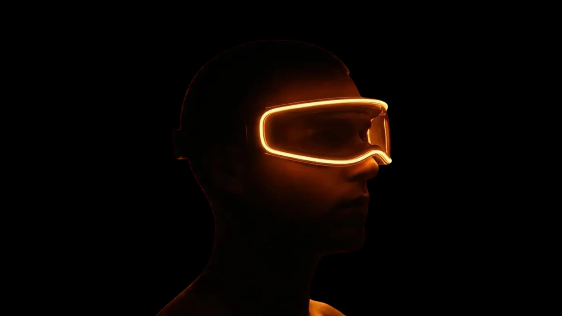 Naga Studio Visual — Futuristic Neon Amber Visor